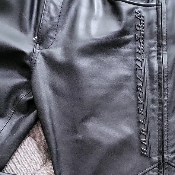 Harley-Davidson Black Leather Pants - Picture 2 of 9